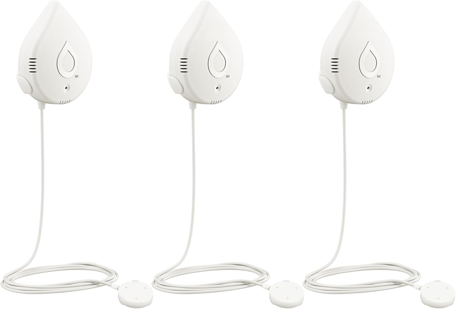 Moen White Flo Smart Water Leak Detector, Water Sensor Alarm for Home, 3Pack, 920005