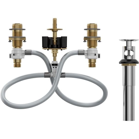 Moen Widespread Bathroom Sink Rough In Water Valve with Drain Assembly, 9000