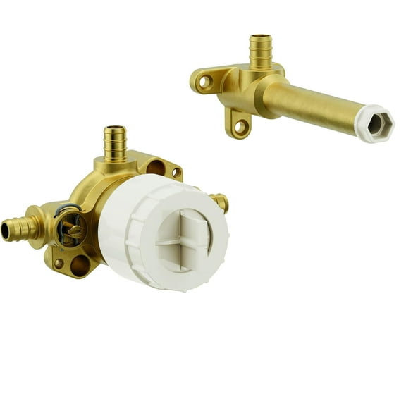 Moen WMV130XS Single Handle Wall Mount Tub Filler High Flow Tub Faucet Rough-In Valve with PEX Connections