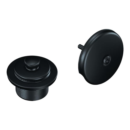 Moen Wrought Iron Push-N-Lock Tub and Shower Drain Kit with Bathtub Overflow Drain Cover, 1-1/2 Inch Threads