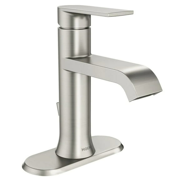 MOEN WS84760SRN Genta Single Handle Single Hole Bathroom Faucet in Brushed Nickel