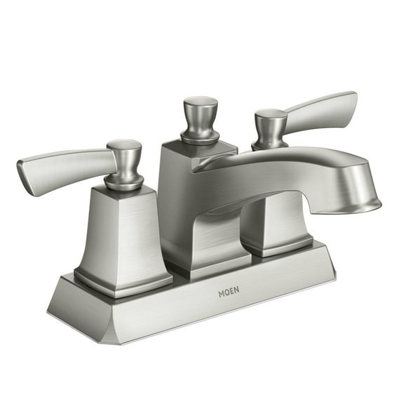 Moen WS84922SRN Conway Two-handle Centerset Bathroom Sink Faucet Spot Resist Brushed Nickel