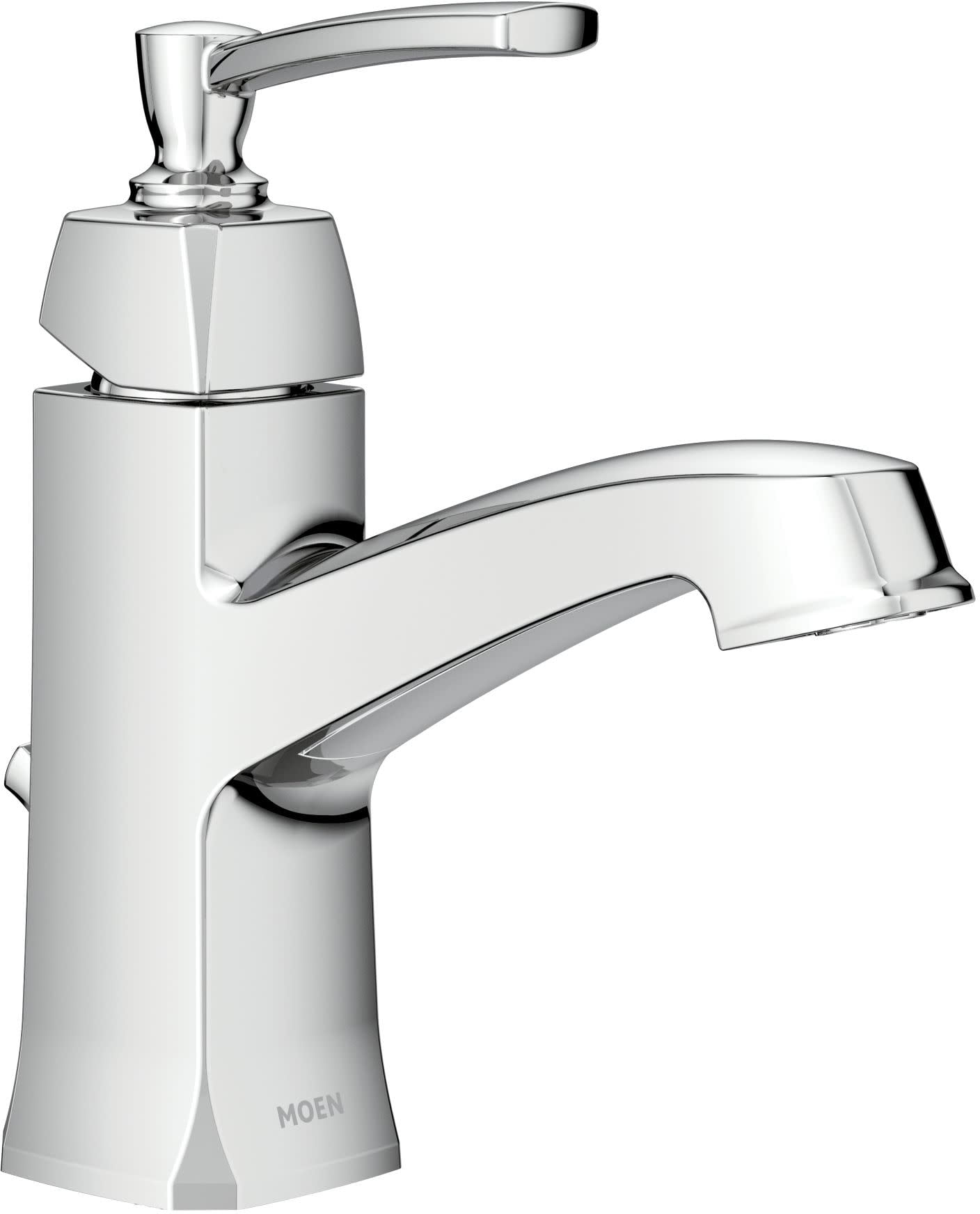 Conway Chrome Single Hole Bathroom Faucet with Drain Assembly