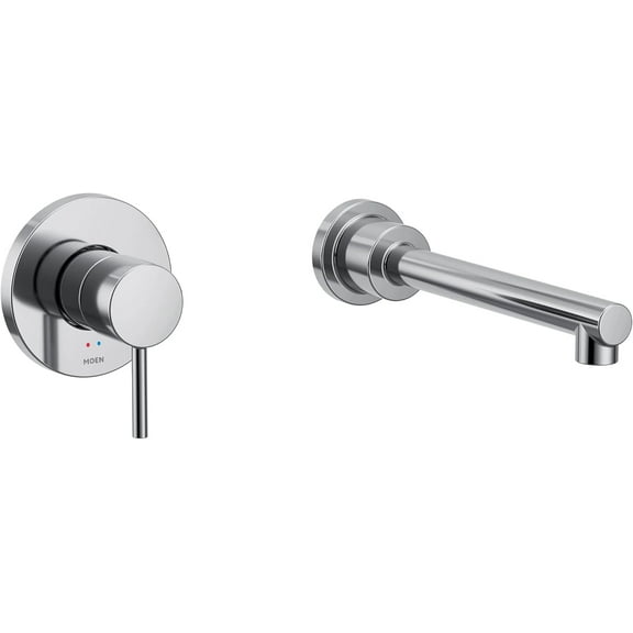 Moen WT391 Align Single Handle Wall Mount Filler High Flow Tub Faucet with 10" Spout Reach, Chrome