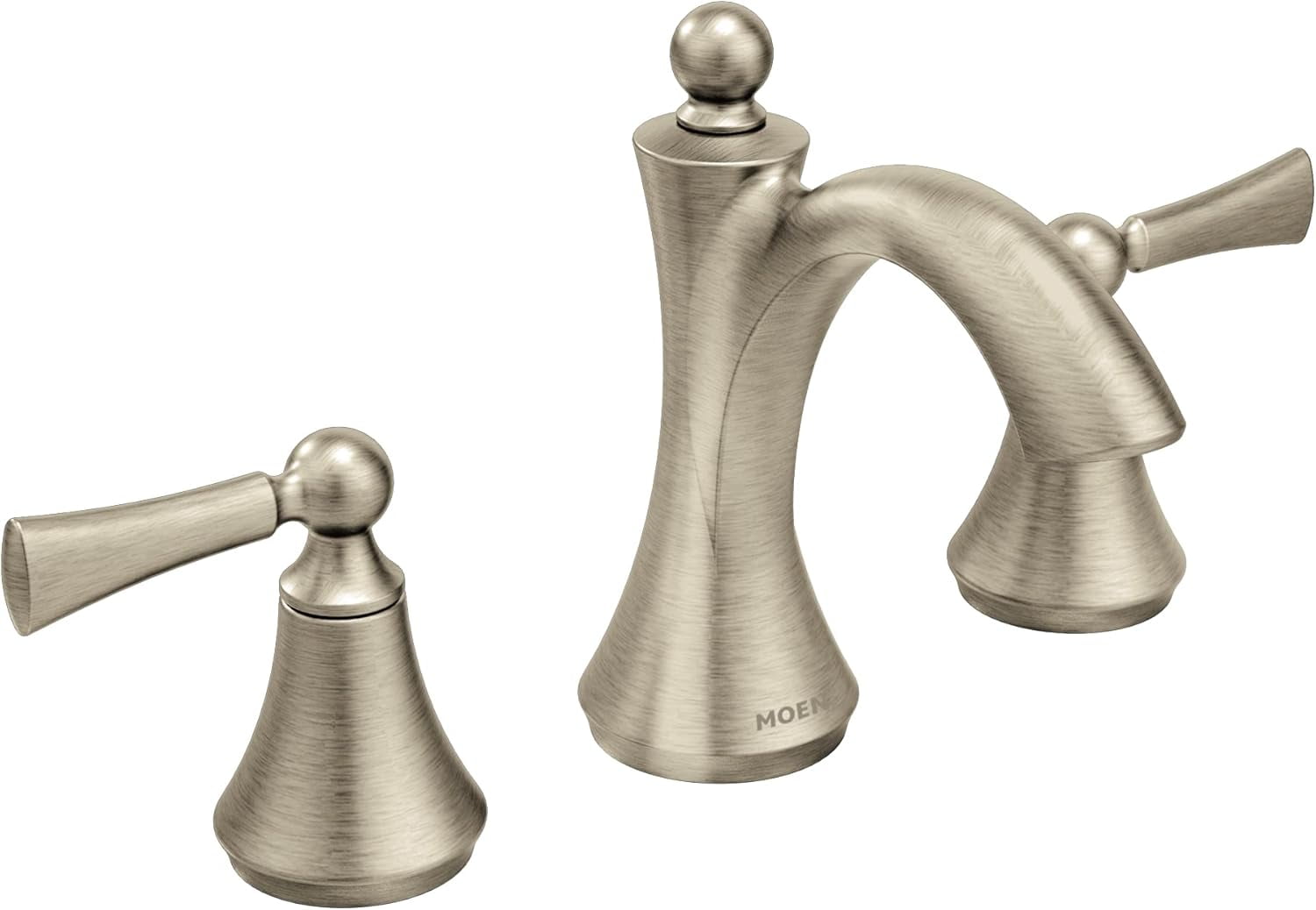 Moen Wynford Brushed Nickel Two-Handle Bathroom Faucet