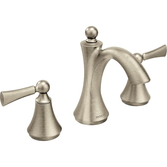 Moen Wynford Brushed Nickel Two-Handle Bathroom Faucet
