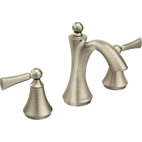 Moen Wynford Brushed Nickel Two-Handle Bathroom Faucet