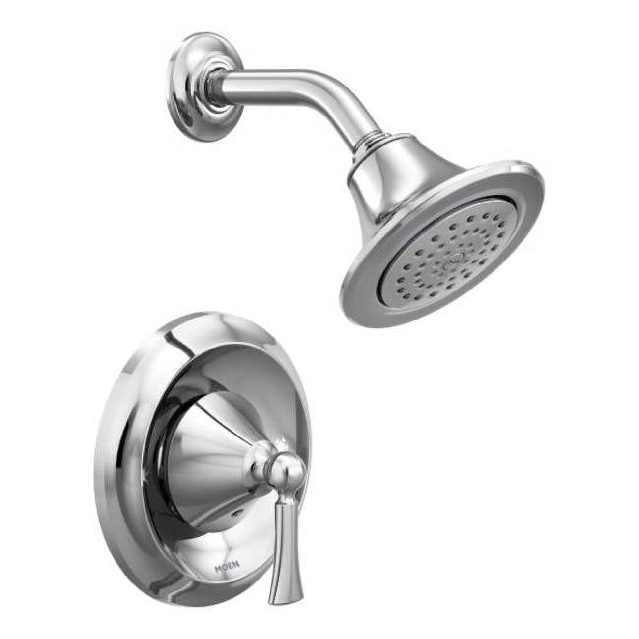 Classic Distressed Bronze Wall-Mounted Shower Trim Kit, Chrome Finish