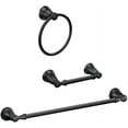 thumbnail image 1 of Moen Banbury Pivoting Paper Holder, Towel Bar & Towel Ring, Matte Black, 1 of 1