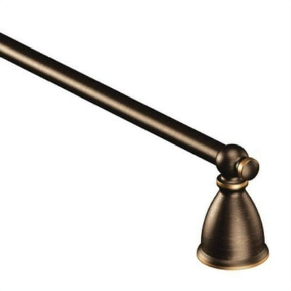 Moen Caldwell Y3124BRB, Wall-Mount Towel Bar, in Mediterranean Bronze Concealed-Screw Mount, Coordinated Bath Collection