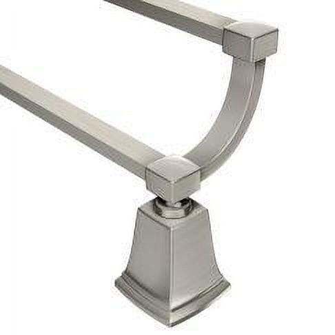 Brushed Nickel 24" Double Wall Mounted Towel Bar