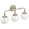 thumbnail image 1 of Moen YB0563BN Colinet 3-Light Dual-Mount Bath Bathroom Vanity Fixture with Frosted Glass in Brushed Nickel, 1 of 3