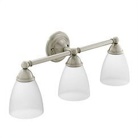 Moen Brantford Brushed Nickel Bathroom Light Fixture, Supports 100W Max ...