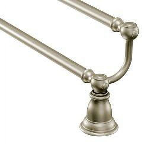 Kingsley 24-Inch Brushed Nickel Double Wall Mounted Towel Bar