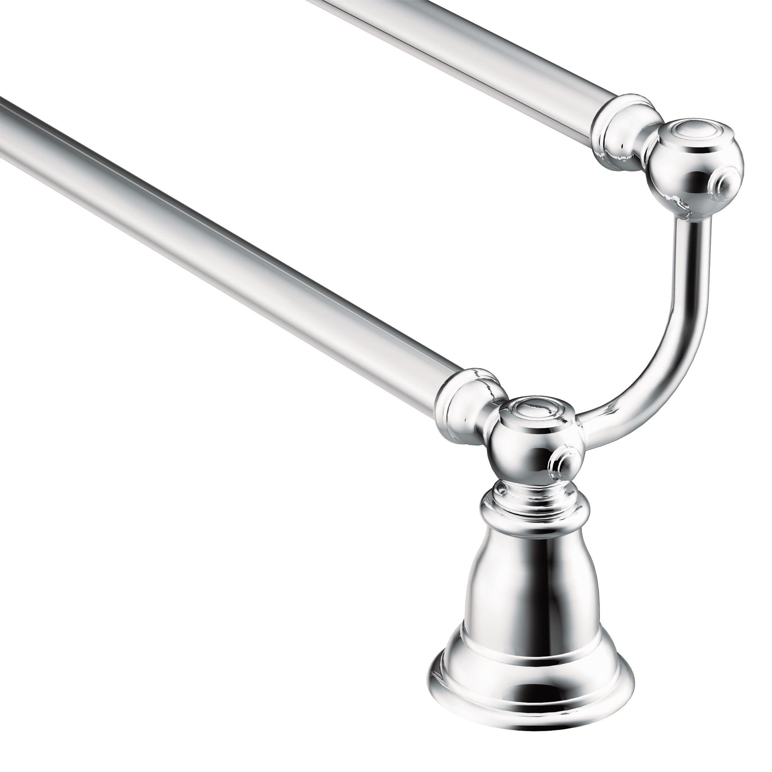 Kingsley Chrome 24-Inch Double Wall Mounted Towel Bar