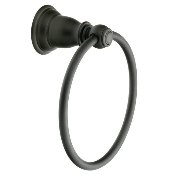 Moen YB5486WR Kingsley Round Closed Towel Ring in Wrought Iron