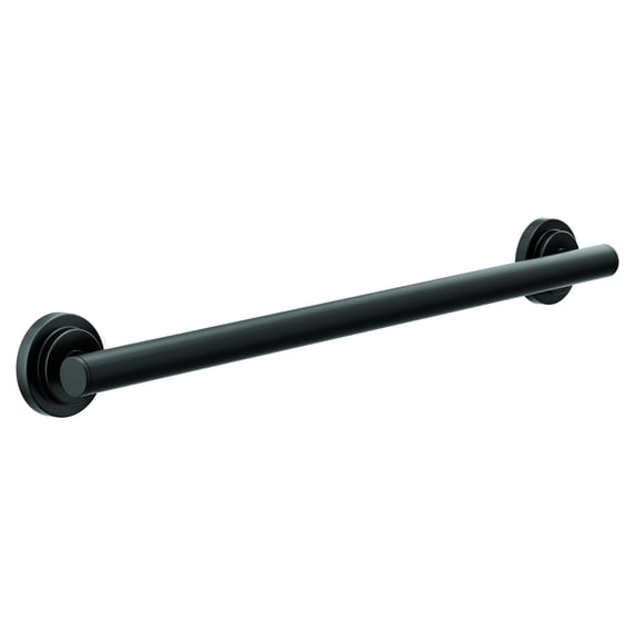 Moen Iso Matte Black Bathroom Safety 24-Inch Stainless Steel Modern Bathroom Grab Bar