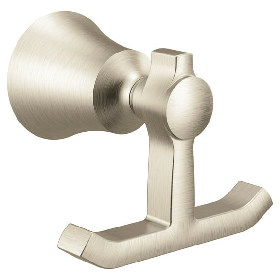 Moen YB0303BN Flara Double Robe Hook - Nickel