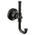 thumbnail image 1 of Moen YB0503BL Colinet 2-Hook Robe Hook in Matte Black, 1 of 4