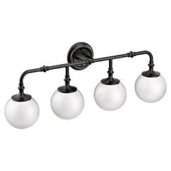 Moen YB0564BL Colinet 3-Light Dual-Mount Bath Bathroom Vanity Fixture with Frosted Glass