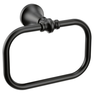 Moen Yb0586 Colinet 7-1/2" Wall Mounted Towel Ring - Black