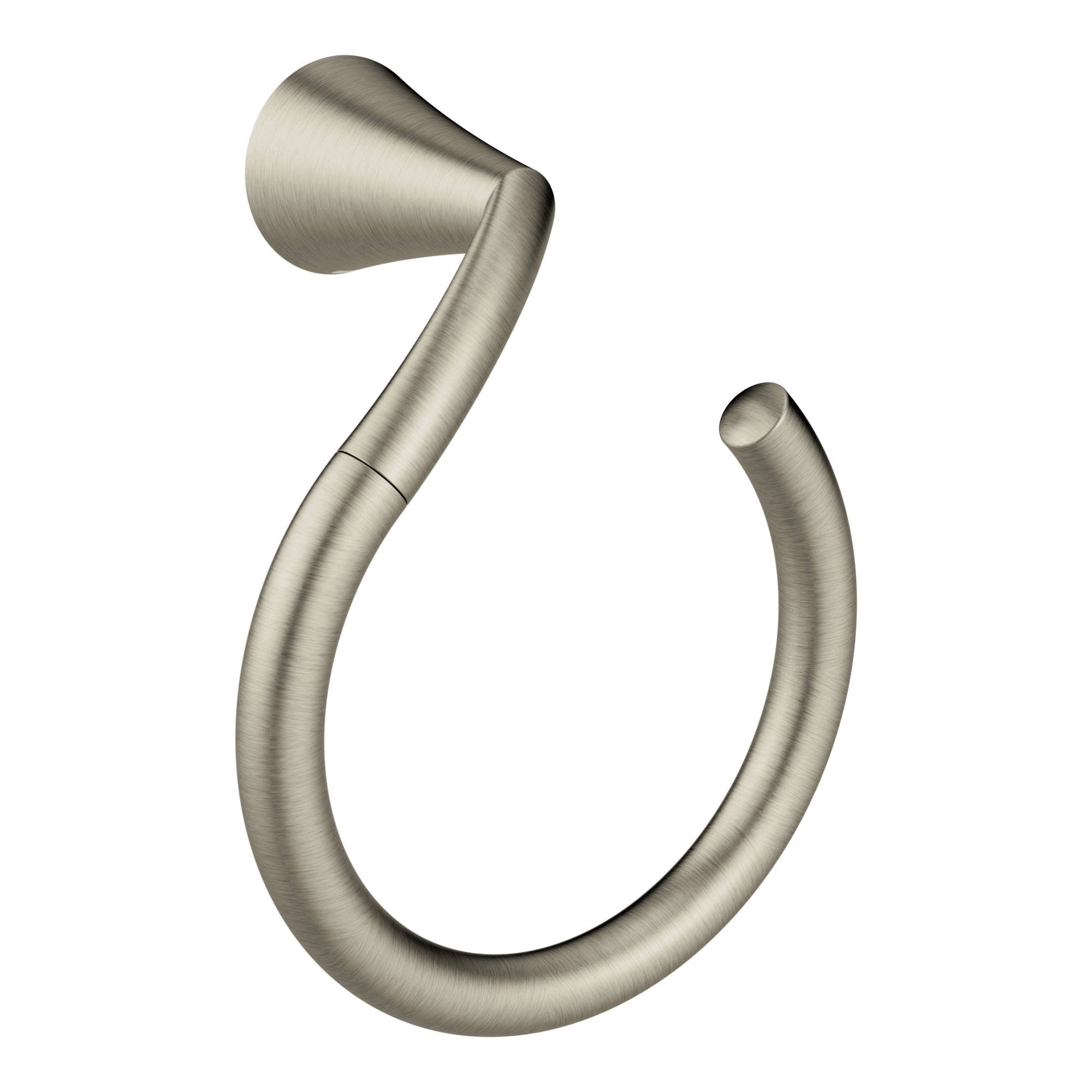 Brushed Nickel Modern Wall Mounted Towel Ring