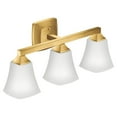 thumbnail image 1 of Moen YB5163 Brushed gold three globe bath light, 1 of 7
