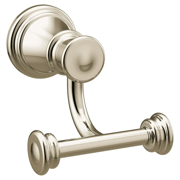 Moen YB6403NL Belfield Double Robe Hook in Polished Nickel