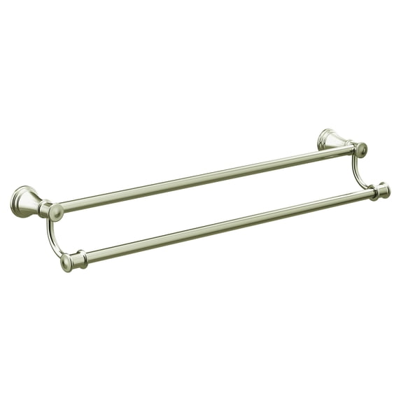 Moen Belfield Polished Nickel 24-Inch Bathroom Double Towel Bar