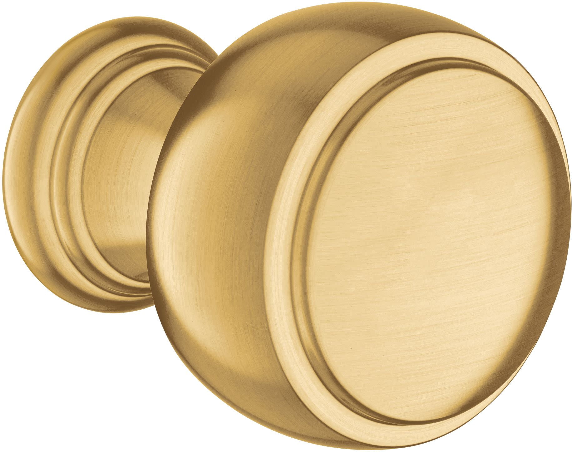Brushed Gold Round Traditional Cabinet Knob