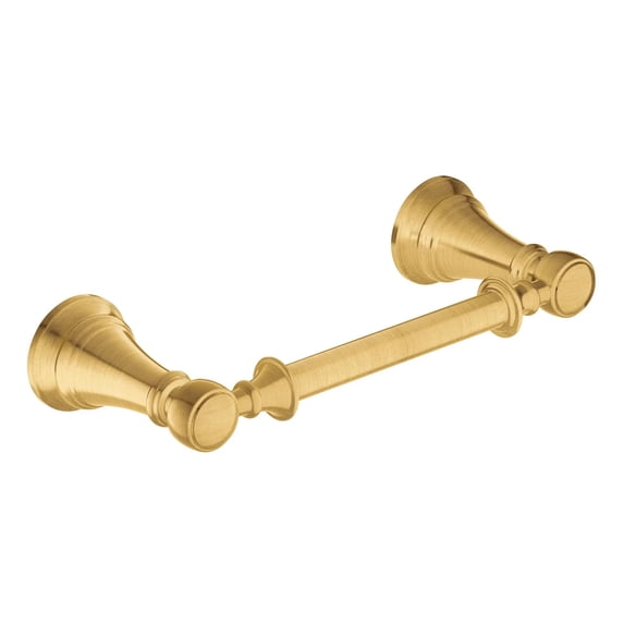 Moen Weymouth Brushed Gold Pivoting Double Post Toilet Paper Holder