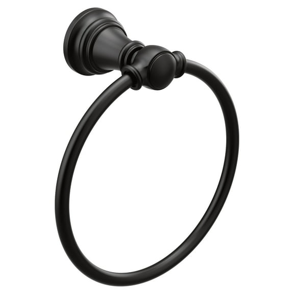 Moen Yb8486 Weymouth 6-1/2" Towel Ring - Black