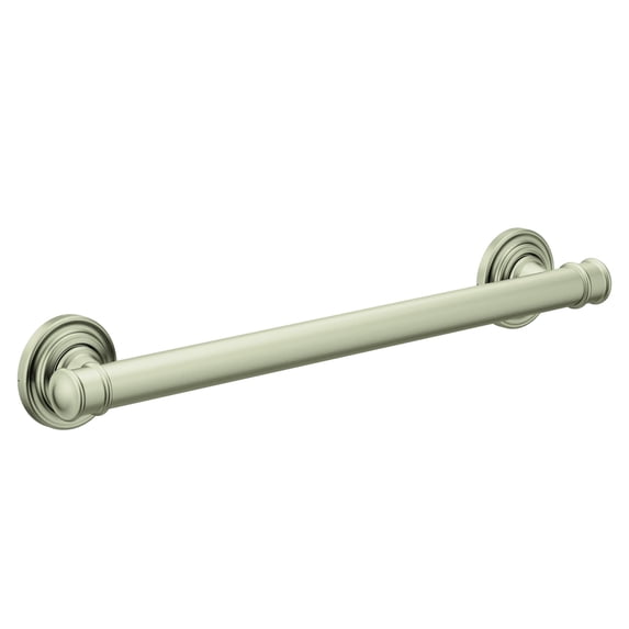 Moen Brushed Nickel Bathroom Safety 18-Inch Stainless Steel Traditional Bathroom Grab Bar