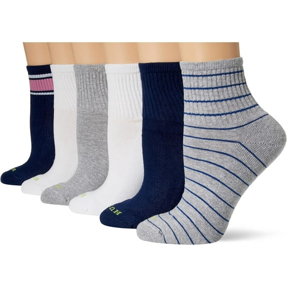 Moencky Women's Mini Crew Sock 6 Pair Pack