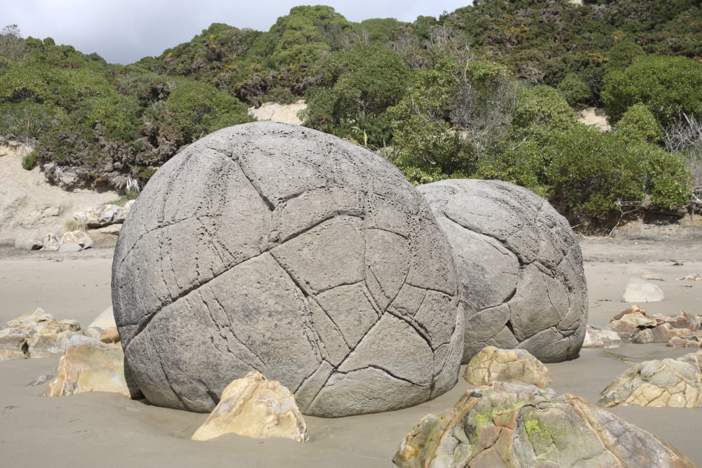 Moeraki Boulders Koekohe Beach New Zealand Canvas Art - Richard RoscoeStocktrek Images (18 x 12)