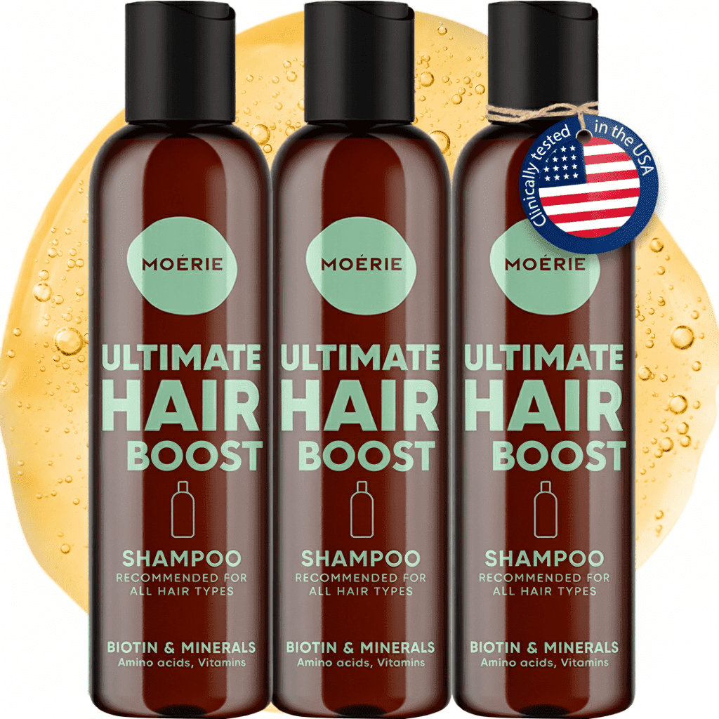 Moerie Ultimate Hair Growth Shampoo &ndash; For Longer, Thicker, Fuller Hair - Vegan Friendly Volumizing Hair Products &ndash; Paraben & Silicone Free &ndash; All Hair Types &ndash