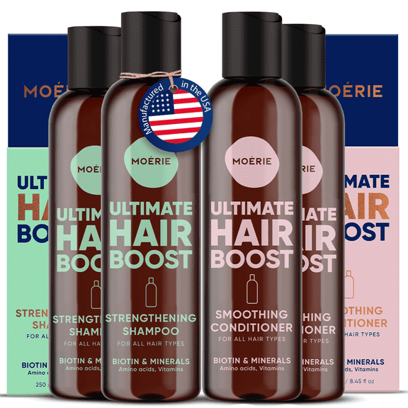 Moerie Volumizing Shampoo & Conditioner Set Thickening, Vegan-Friendly Hair Care with Naturally Derived Ingredients 2 x 8.45 Fl Oz