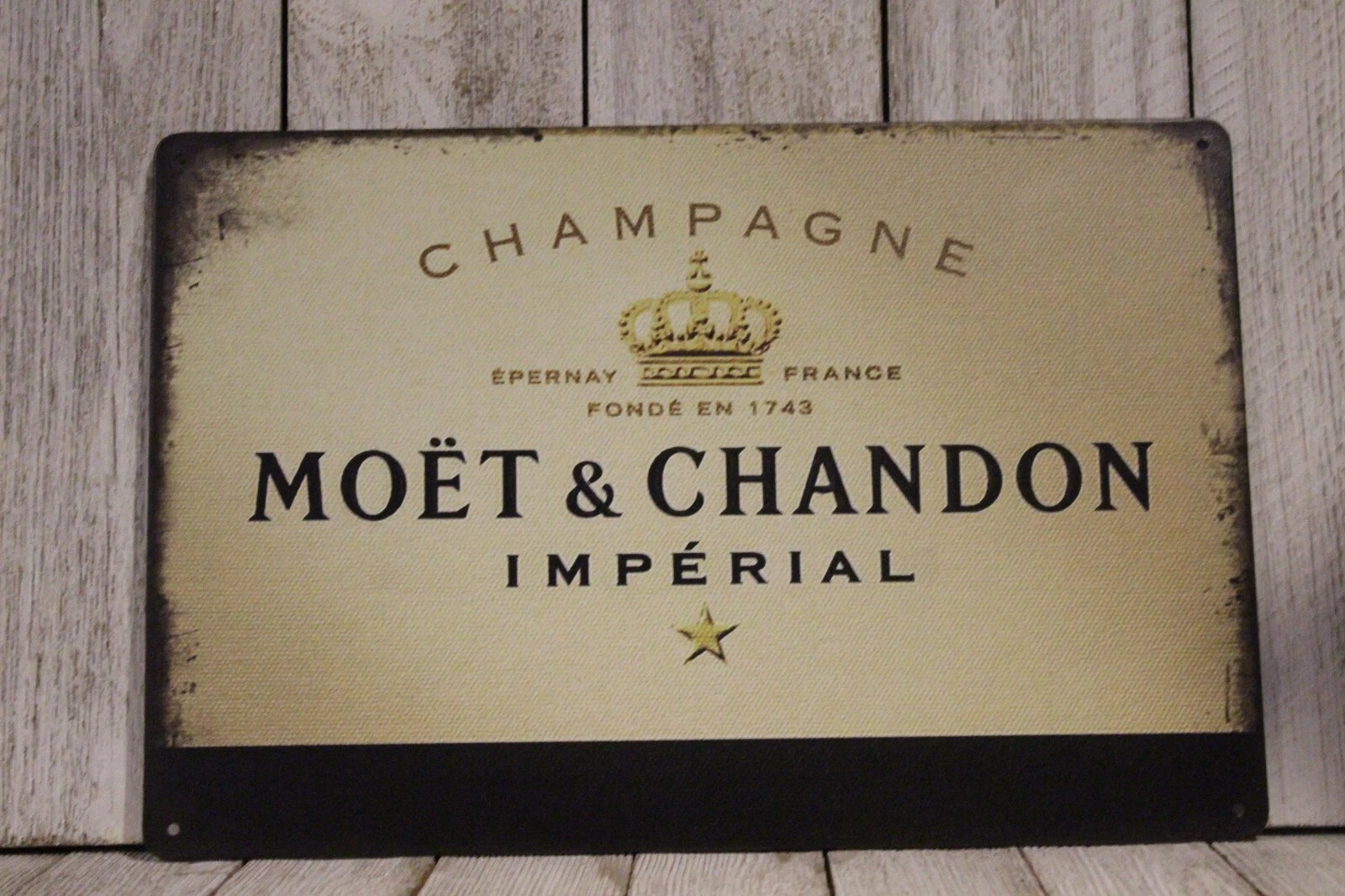 Moet & Chandon Champagne Tin Sign Metal Poster Wine Bar Pub Liquor Store