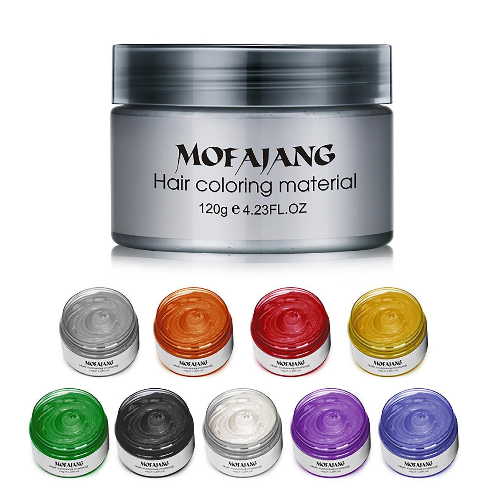 Mofajang Hair Color Wax, Instant Hair Dye Wax Temporary Hairstyle Cream Mud 4.23 oz