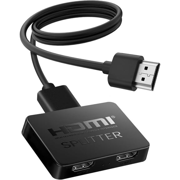 Mofei 4K HDMI Splitter 1 In 2 Out Analog to Digital Converter, Retail Packaging with HDMI2.0b 60Hz Full HD 1080P 3D, New 1 Count