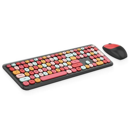 Mofii 666 Wireless Keyboard Mouse Combo,2.4G Colored keyboard ,110 Key Cute Keyboard Mouse Set with Round Punk Keycaps for Girl Black price history and forecast - MOFII Combo