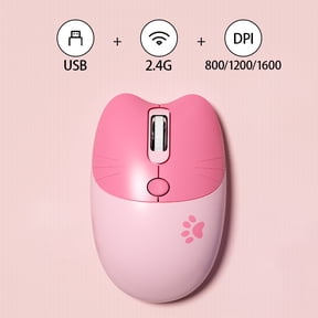 Mofii Cute Cat 2.4G Wireless Mouse, USB Receiver Plug and Play, 3 Adjustable DPI, Compatible with Laptop,PC, Computer