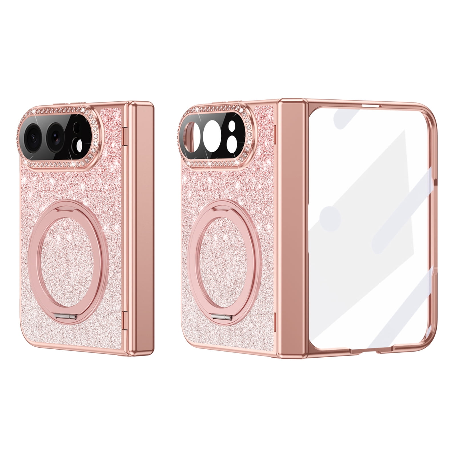Mofio for Apple iPhone Duo Folding Case, Shimmer Glitter Cover with 360 ...
