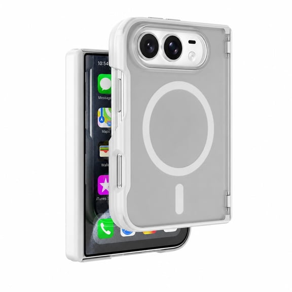Mofio MagSafe Compatible Case for Apple iPhone Duo with Hinge Protection, Shock-Absorbing Matte Protective Cover, Gray