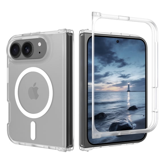 Mofio Magnetic Translucent Matte Case for Apple iPhone Duo, Slim Shockproof Protective Bumper Phone Cover with Raised Camera Screen Lips, Clear