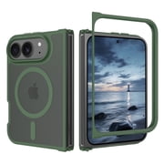 Mofio Magnetic Translucent Matte Case for Apple iPhone Duo, Slim Shockproof Protective Bumper Phone Cover with Raised Camera Screen Lips, Green