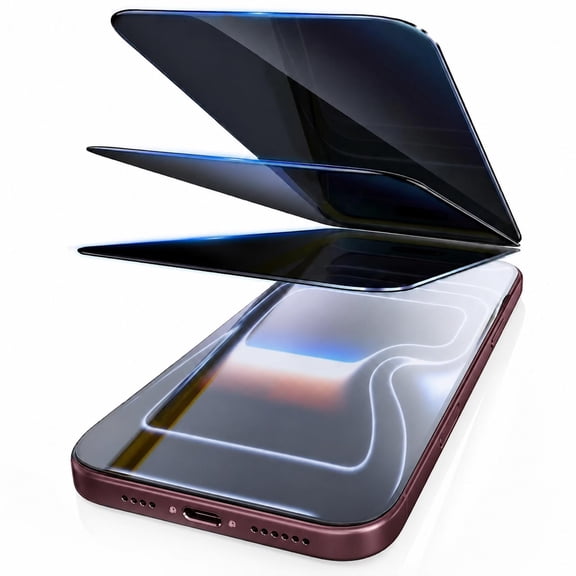Mofio for iPhone 18 Pro Max Screen Protector, 3-Pack Privacy Tempered Glass, Anti-Blue Light, 9H Hardness, Face ID Compatible