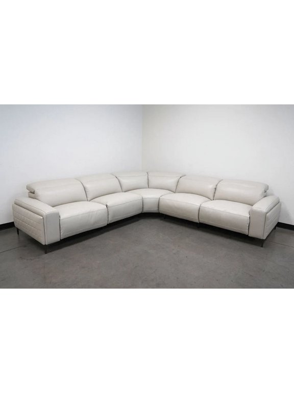 ,LAVANDULA 5PC MODERN MOTION RECLINING SECTIONAL, Living room, Furniture for Living Room,Leather, White