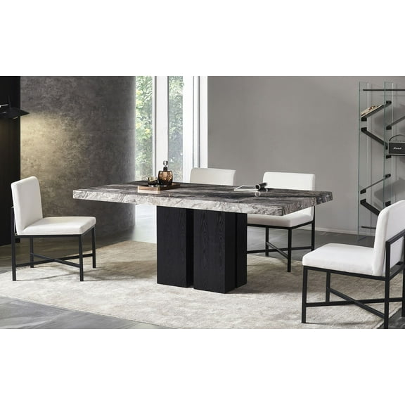 Mofit Home Linen Haven Metal Frame Dining Chair, Modern, Elegant, dining room, Furniture for Dining Room, 1pc, L-shaped