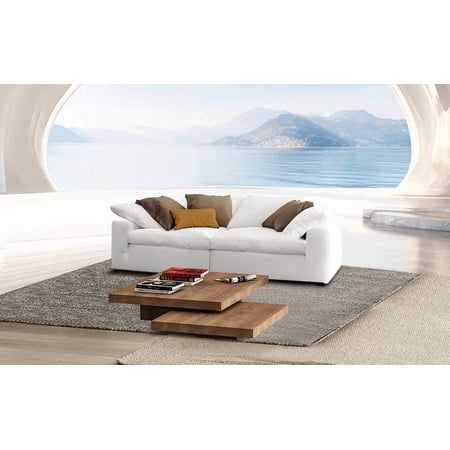 Mofit Home,ZEPHYRUS 2PC MODERN MOTION SECTIONAL SOFA, 2 corner Living room, Furniture for Living Room,Fabric,White